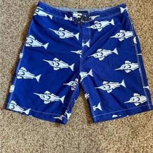 5 for $25!! Tommy Hilfiger Navy and White Striped Swim Shorts